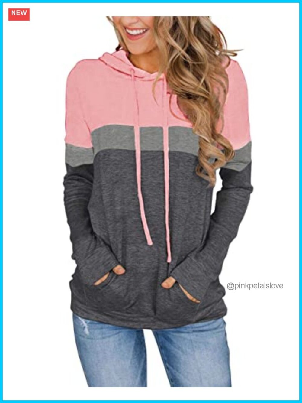 Women's Long Sleeve Hoodie Pullover Sweatshirt Lightweight Casual Top